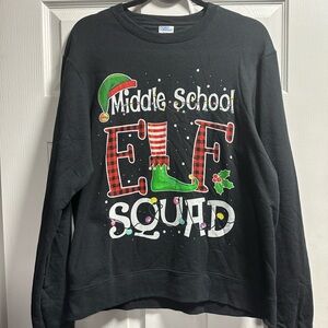Middle School Elf Squad Black Sweatshirt